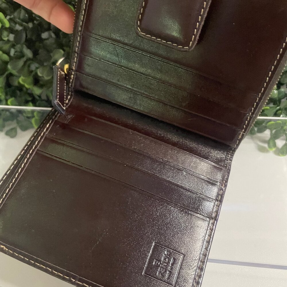 RARE SET: Fendi Zucchino coated canvas PVC compact bi-fold + crossbody bag - Picture 11 of 12